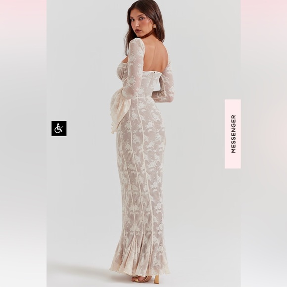 House of CB Delilah Vintage Cream Maxi Dress *bigger cup* - Picture 6 of 10
